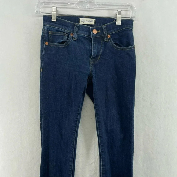 Madewell Jeans Women's Sz 24 Dark Wash Mid Rise Skinny Skinny Fitted Denim - Picture 6 of 12